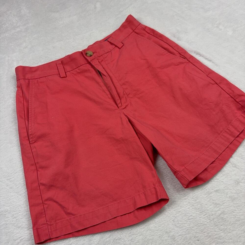 Vineyard Vines Breaker Short Chino Shorts Men 28 Pink Cotton Canvas Pockets